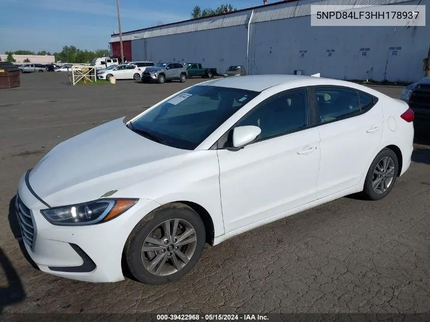 5NPD84LF3HH178937 2017 Hyundai Elantra Se