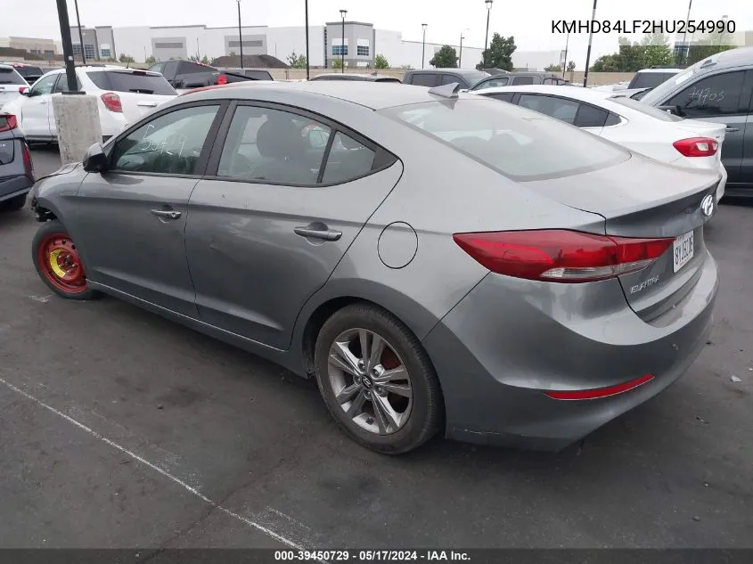 2017 Hyundai Elantra Value Edition VIN: KMHD84LF2HU254990 Lot: 39450729