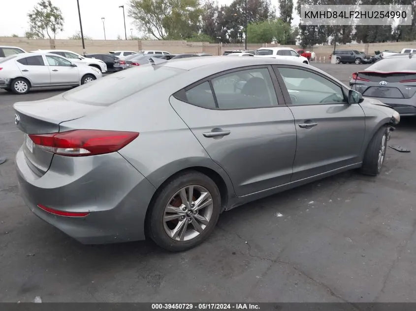 KMHD84LF2HU254990 2017 Hyundai Elantra Value Edition