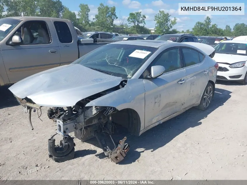 2017 Hyundai Elantra Limited VIN: KMHD84LF9HU201364 Lot: 40737560