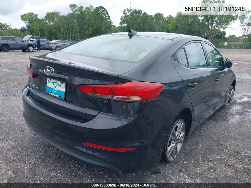 2017 Hyundai Elantra Se VIN: 5NPD84LF1HH191248 Lot: 39683690