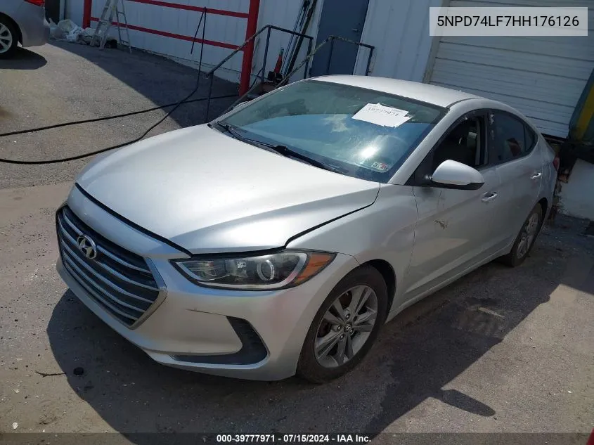 2017 Hyundai Elantra Se VIN: 5NPD74LF7HH176126 Lot: 39777971