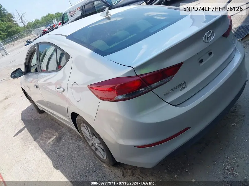 5NPD74LF7HH176126 2017 Hyundai Elantra Se