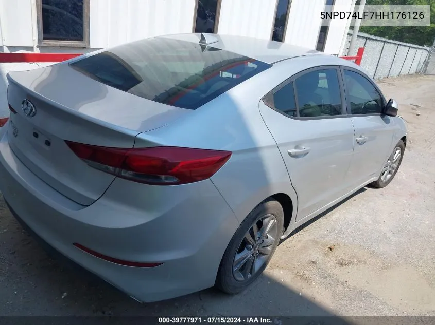 2017 Hyundai Elantra Se VIN: 5NPD74LF7HH176126 Lot: 39777971