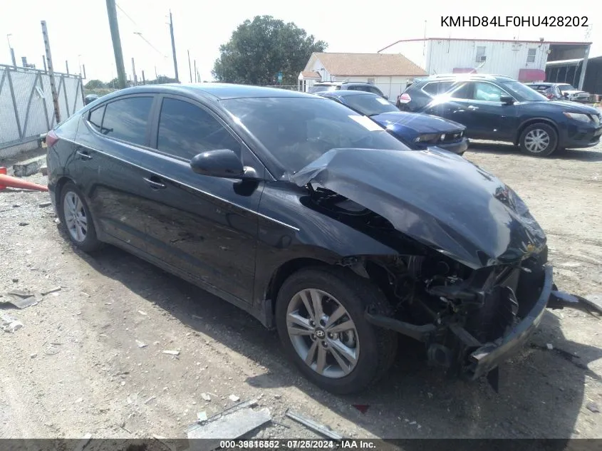 KMHD84LF0HU428202 2017 Hyundai Elantra Se