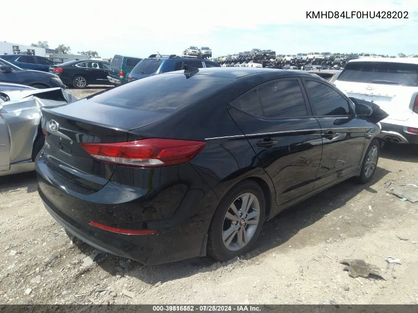 2017 Hyundai Elantra Se VIN: KMHD84LF0HU428202 Lot: 39816552