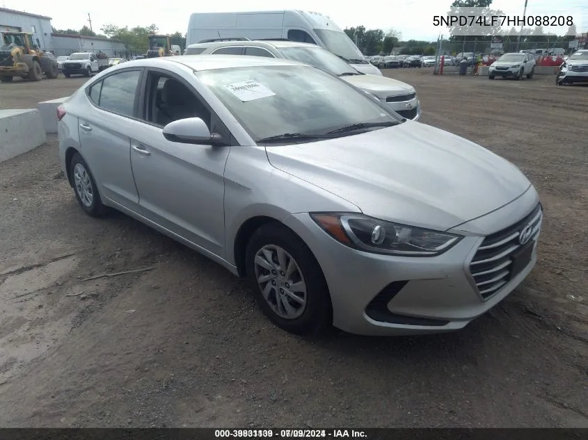 5NPD74LF7HH088208 2017 Hyundai Elantra Se