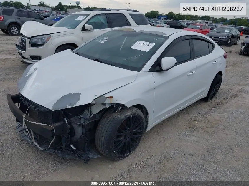 5NPD74LFXHH208227 2017 Hyundai Elantra Se