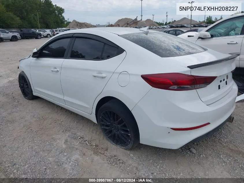 2017 Hyundai Elantra Se VIN: 5NPD74LFXHH208227 Lot: 39957867