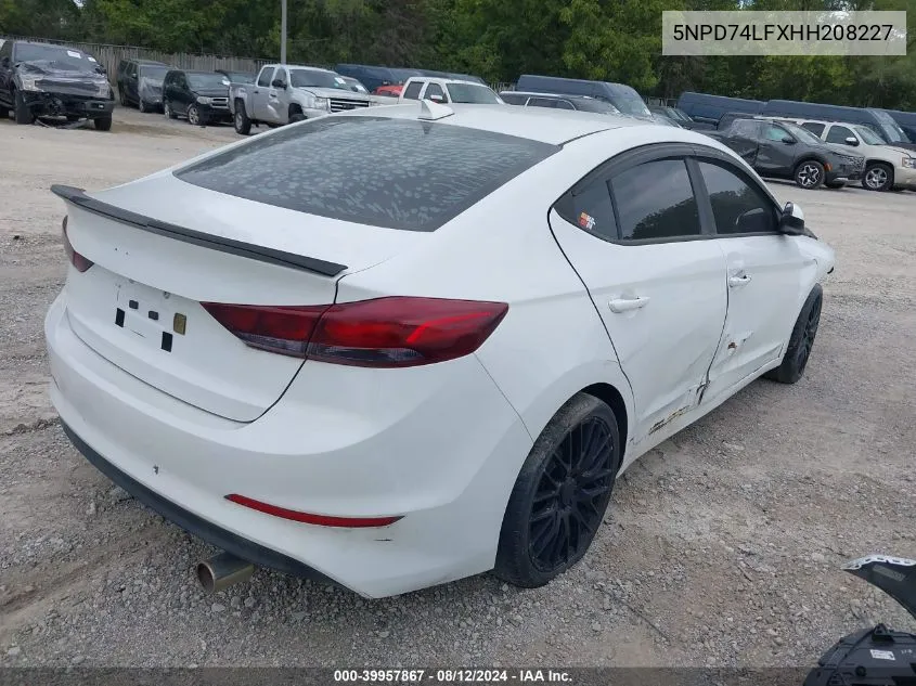 2017 Hyundai Elantra Se VIN: 5NPD74LFXHH208227 Lot: 39957867