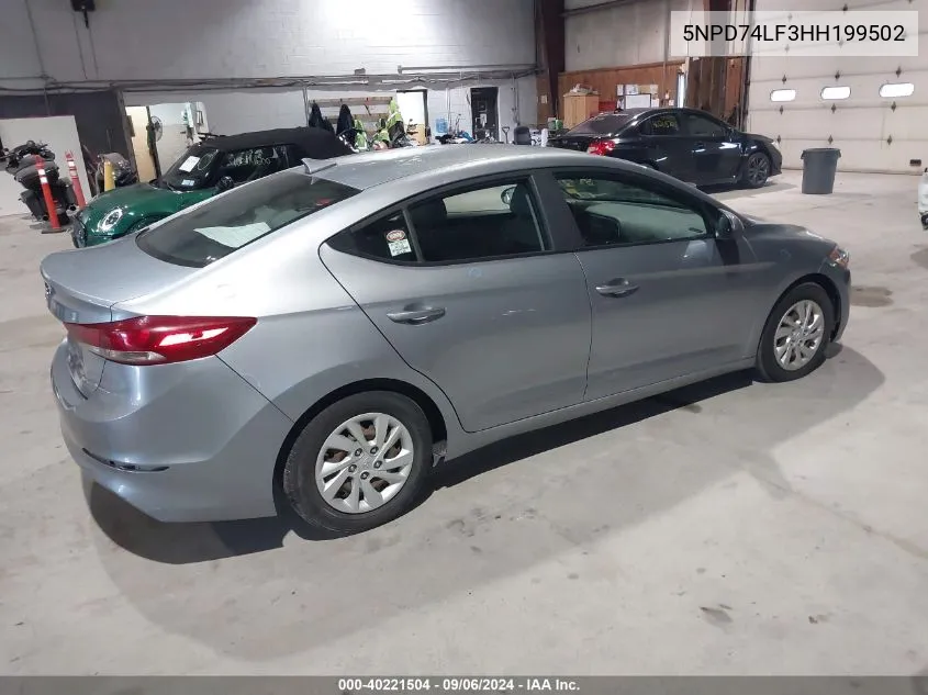 2017 Hyundai Elantra Se VIN: 5NPD74LF3HH199502 Lot: 40221504