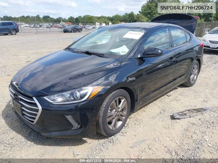 5NPD84LF7HH206724 2017 Hyundai Elantra Value Edition