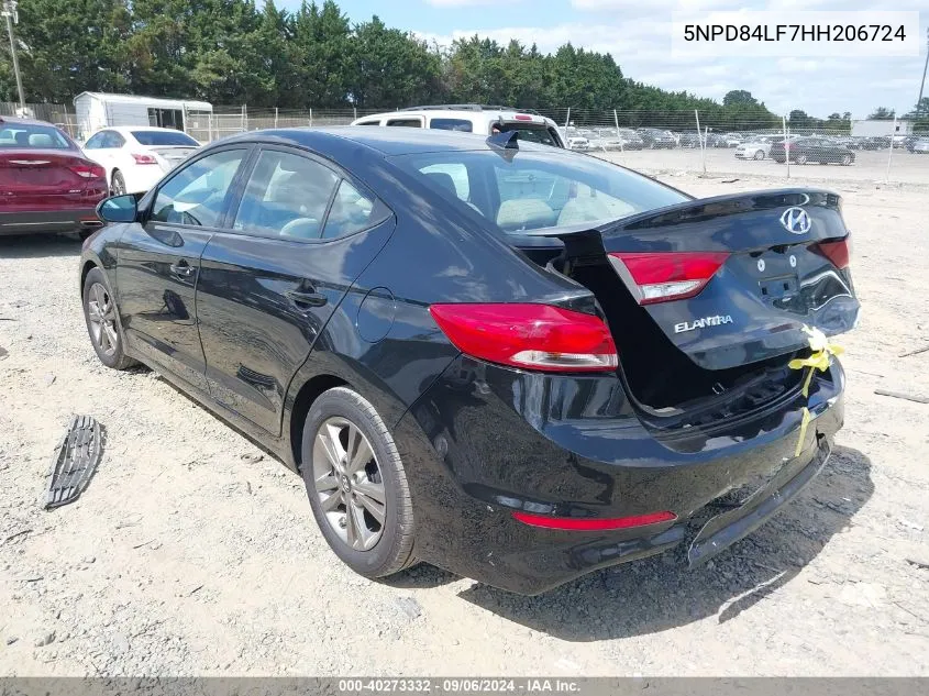 5NPD84LF7HH206724 2017 Hyundai Elantra Value Edition