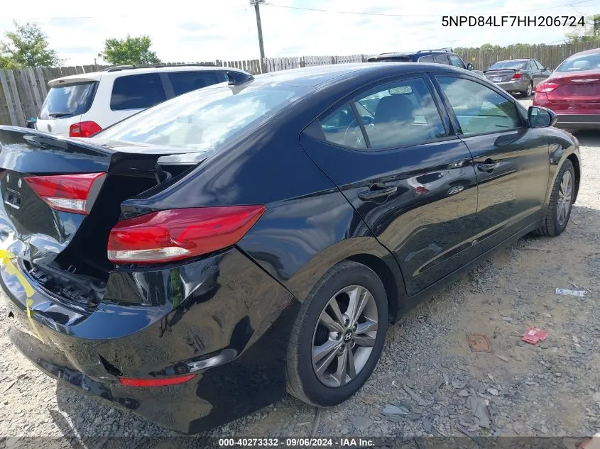 5NPD84LF7HH206724 2017 Hyundai Elantra Value Edition