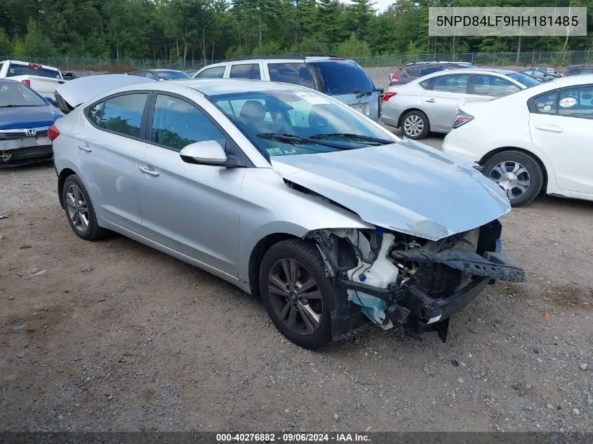 2017 Hyundai Elantra Se VIN: 5NPD84LF9HH181485 Lot: 40276882