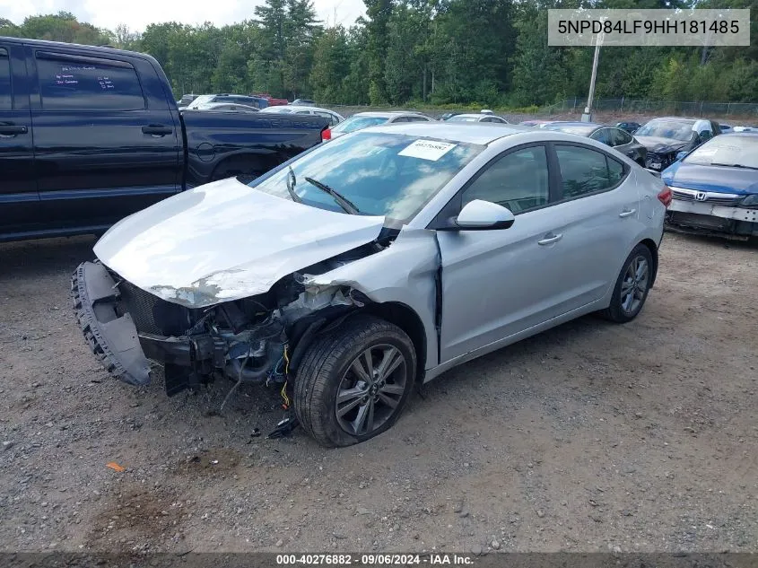 2017 Hyundai Elantra Se VIN: 5NPD84LF9HH181485 Lot: 40276882