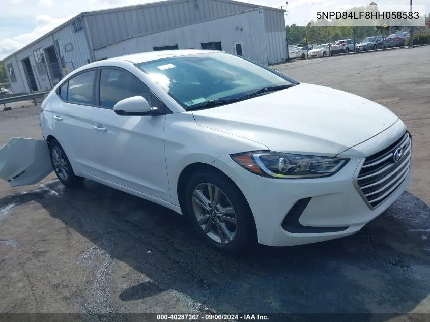 5NPD84LF8HH058583 2017 Hyundai Elantra Se