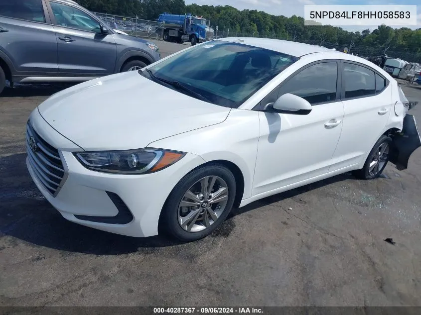 5NPD84LF8HH058583 2017 Hyundai Elantra Se