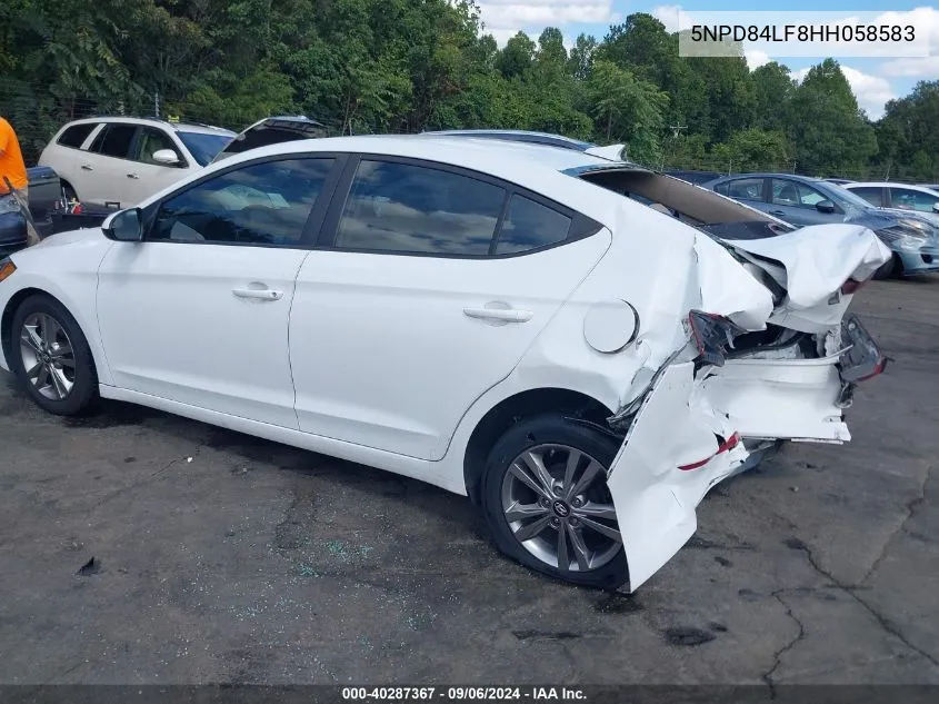 2017 Hyundai Elantra Se VIN: 5NPD84LF8HH058583 Lot: 40287367