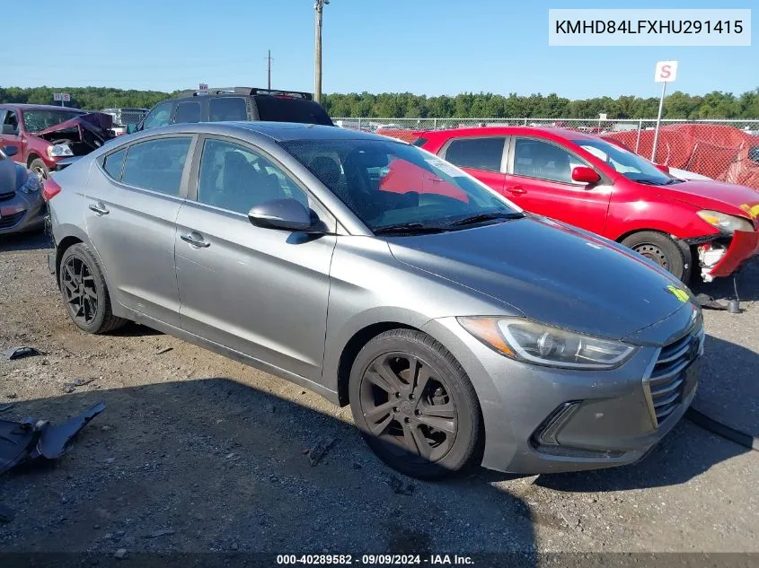 KMHD84LFXHU291415 2017 Hyundai Elantra Limited