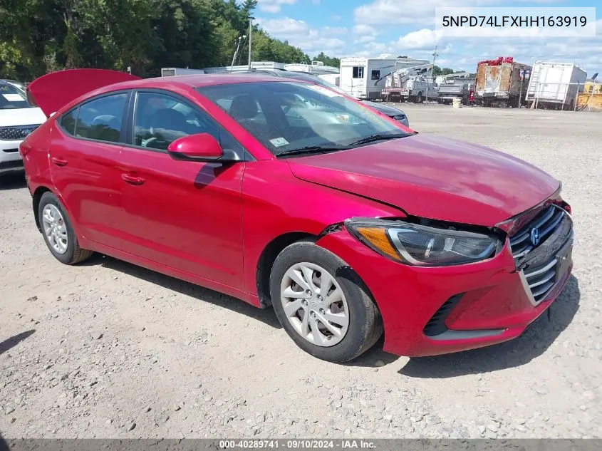 5NPD74LFXHH163919 2017 Hyundai Elantra Se