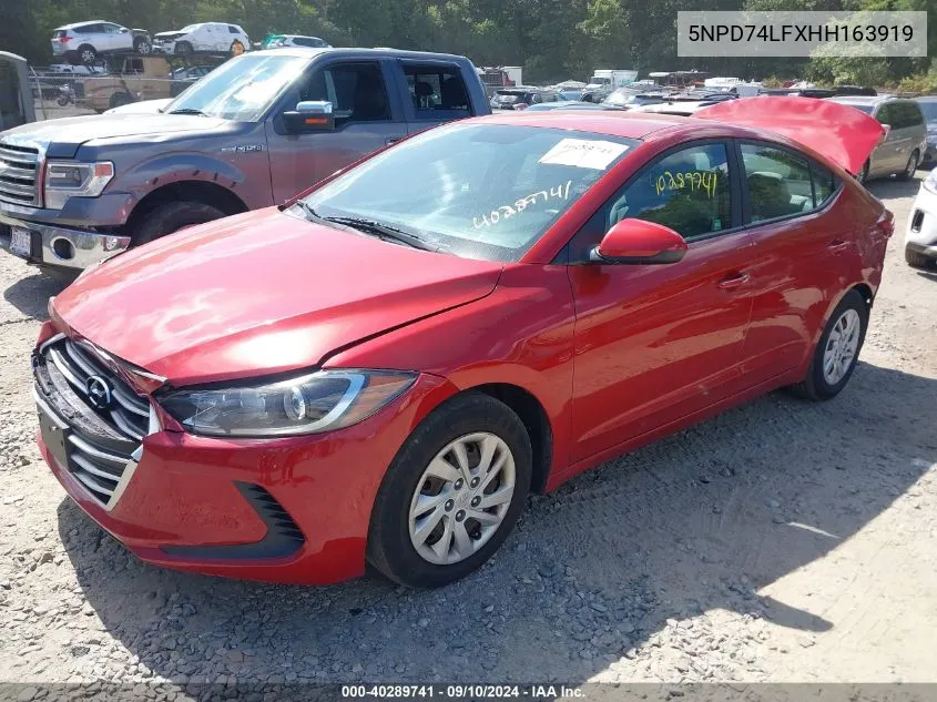 5NPD74LFXHH163919 2017 Hyundai Elantra Se