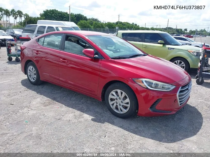 2017 Hyundai Elantra Se VIN: KMHD74LF6HU373807 Lot: 40290754