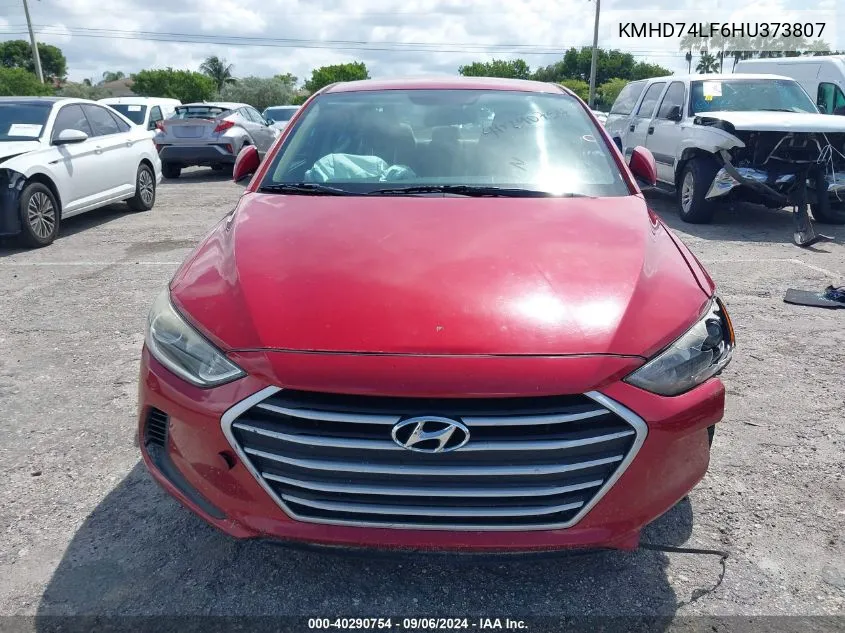 2017 Hyundai Elantra Se VIN: KMHD74LF6HU373807 Lot: 40290754