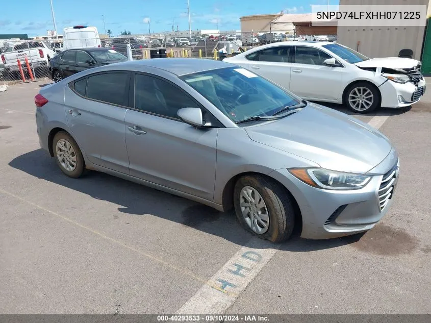 5NPD74LFXHH071225 2017 Hyundai Elantra Se