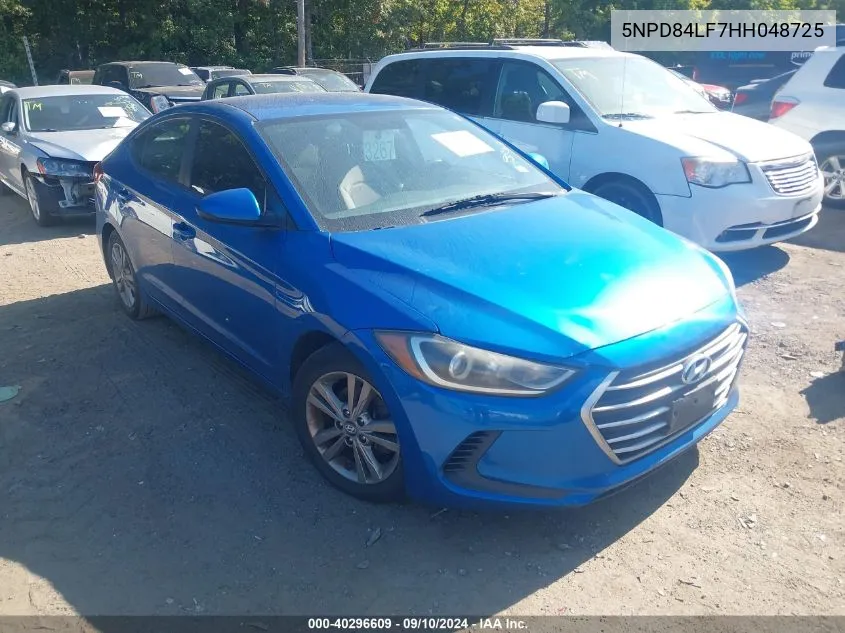 5NPD84LF7HH048725 2017 Hyundai Elantra Se/Value/Limited