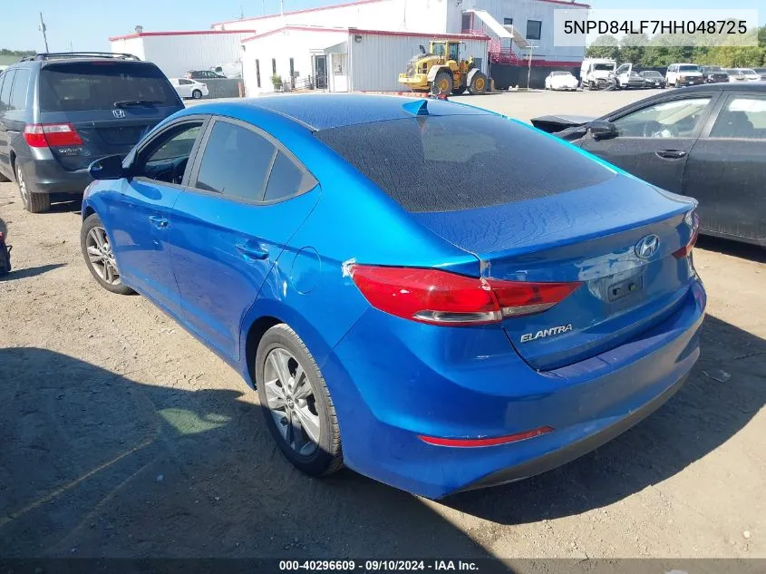 2017 Hyundai Elantra Se/Value/Limited VIN: 5NPD84LF7HH048725 Lot: 40296609