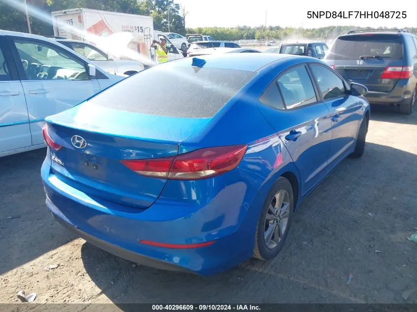 2017 Hyundai Elantra Se/Value/Limited VIN: 5NPD84LF7HH048725 Lot: 40296609