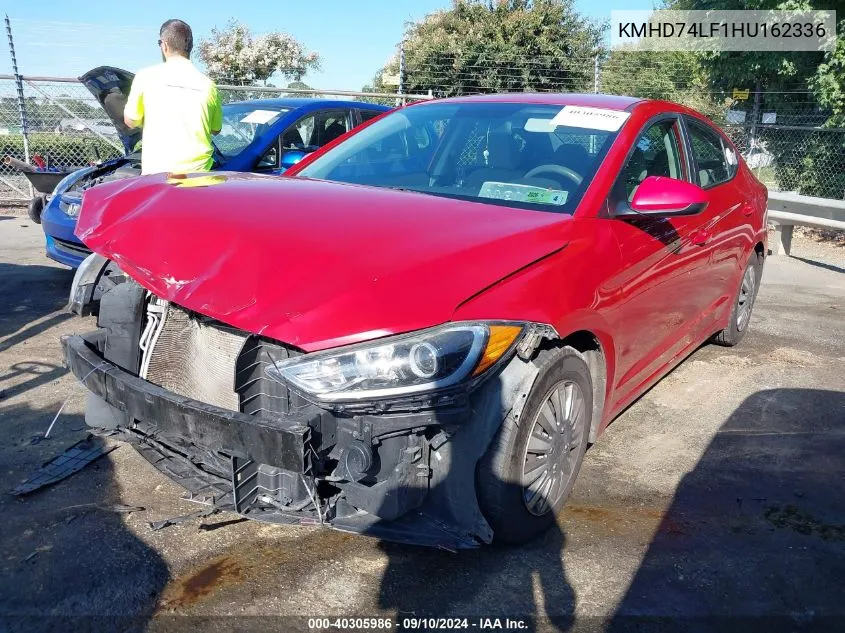 2017 Hyundai Elantra Se VIN: KMHD74LF1HU162336 Lot: 40305986