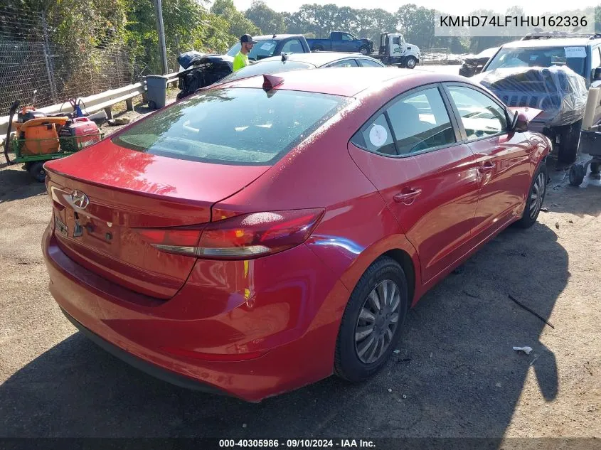 KMHD74LF1HU162336 2017 Hyundai Elantra Se