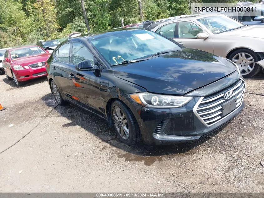 2017 Hyundai Elantra Se VIN: 5NPD84LF0HH000841 Lot: 40308619