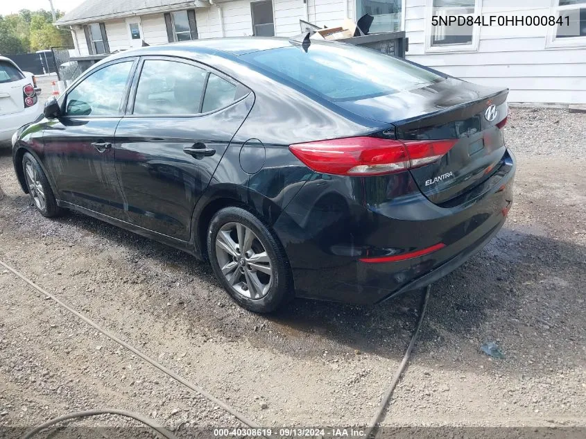 2017 Hyundai Elantra Se VIN: 5NPD84LF0HH000841 Lot: 40308619