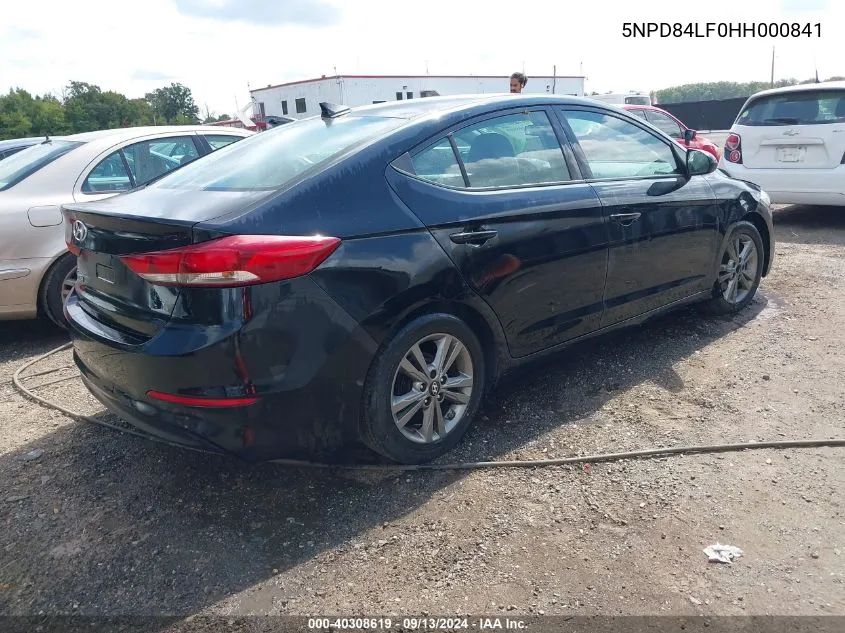 5NPD84LF0HH000841 2017 Hyundai Elantra Se