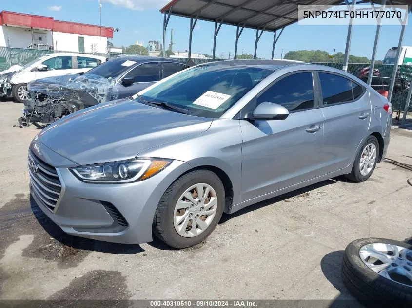 5NPD74LF0HH177070 2017 Hyundai Elantra Se