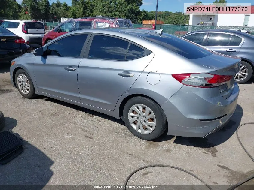 5NPD74LF0HH177070 2017 Hyundai Elantra Se