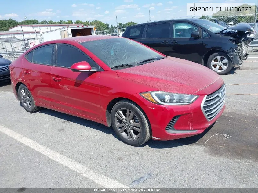 2017 Hyundai Elantra Se/Value/Limited VIN: 5NPD84LF1HH136878 Lot: 40311533