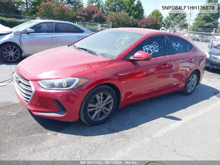 5NPD84LF1HH136878 2017 Hyundai Elantra Se/Value/Limited