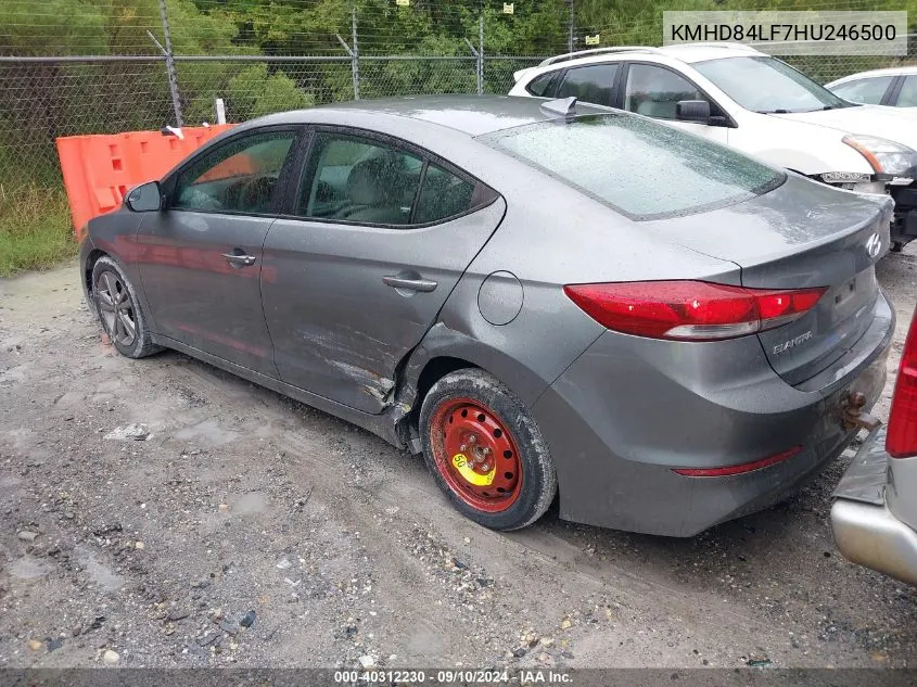 2017 Hyundai Elantra Se VIN: KMHD84LF7HU246500 Lot: 40312230