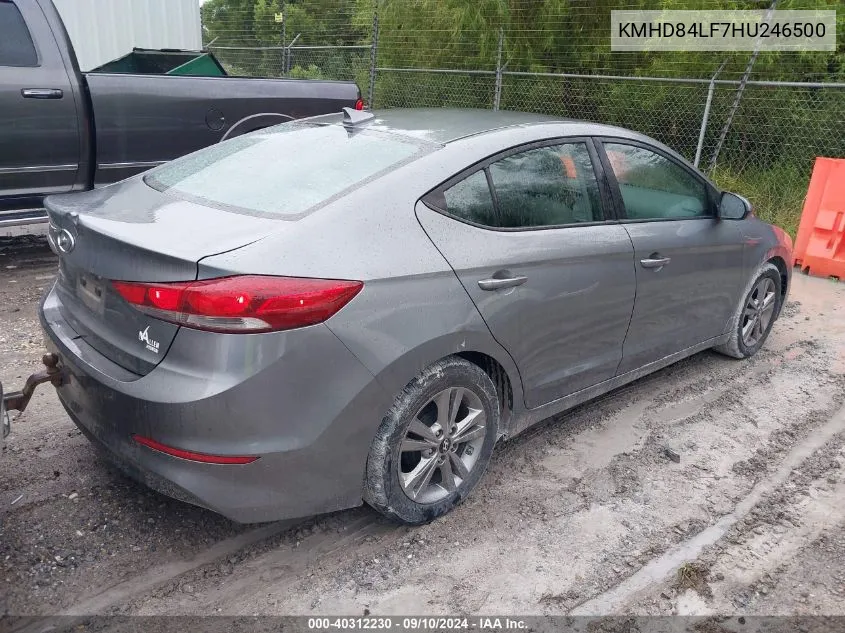 KMHD84LF7HU246500 2017 Hyundai Elantra Se