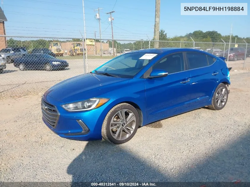 2017 Hyundai Elantra Se/Value/Limited VIN: 5NPD84LF9HH198884 Lot: 40312541