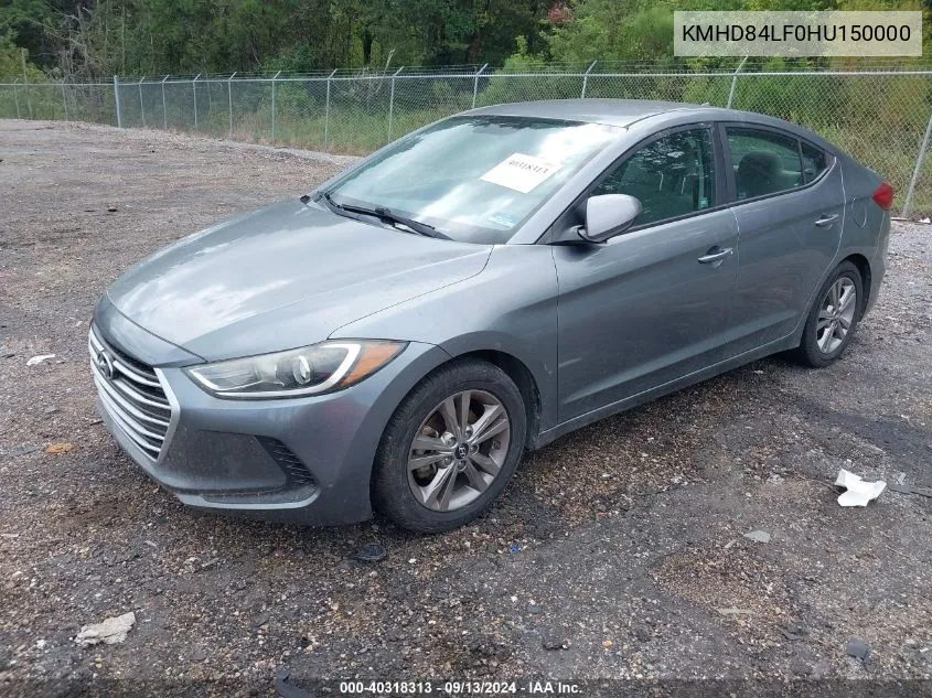 KMHD84LF0HU150000 2017 Hyundai Elantra Se