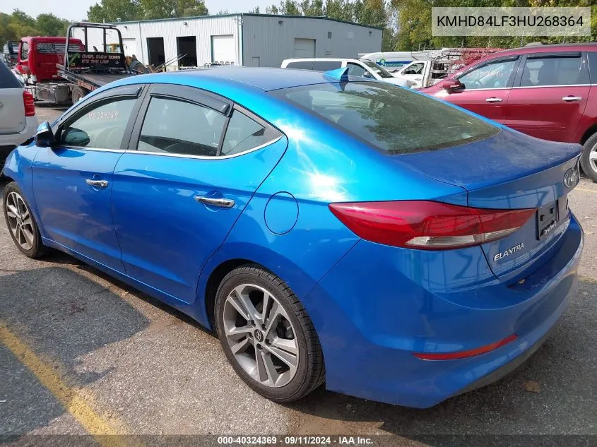 KMHD84LF3HU268364 2017 Hyundai Elantra Limited