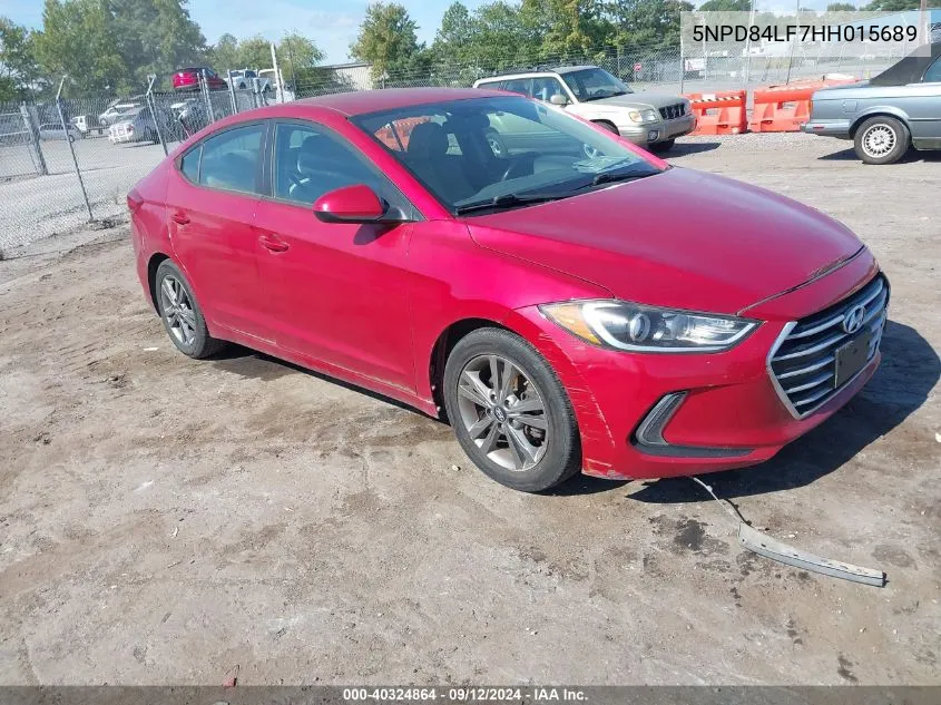 5NPD84LF7HH015689 2017 Hyundai Elantra Se