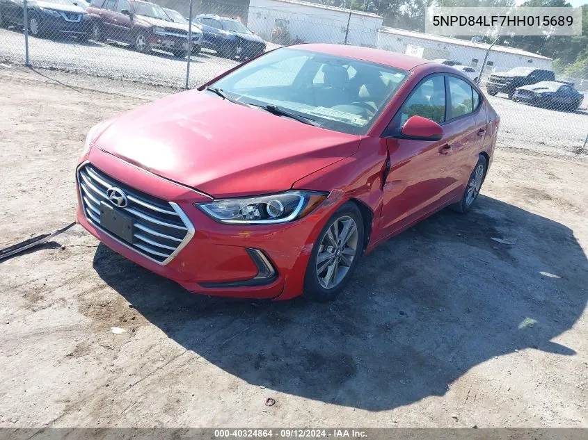 2017 Hyundai Elantra Se VIN: 5NPD84LF7HH015689 Lot: 40324864