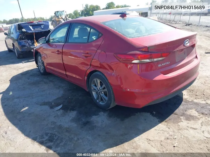 5NPD84LF7HH015689 2017 Hyundai Elantra Se