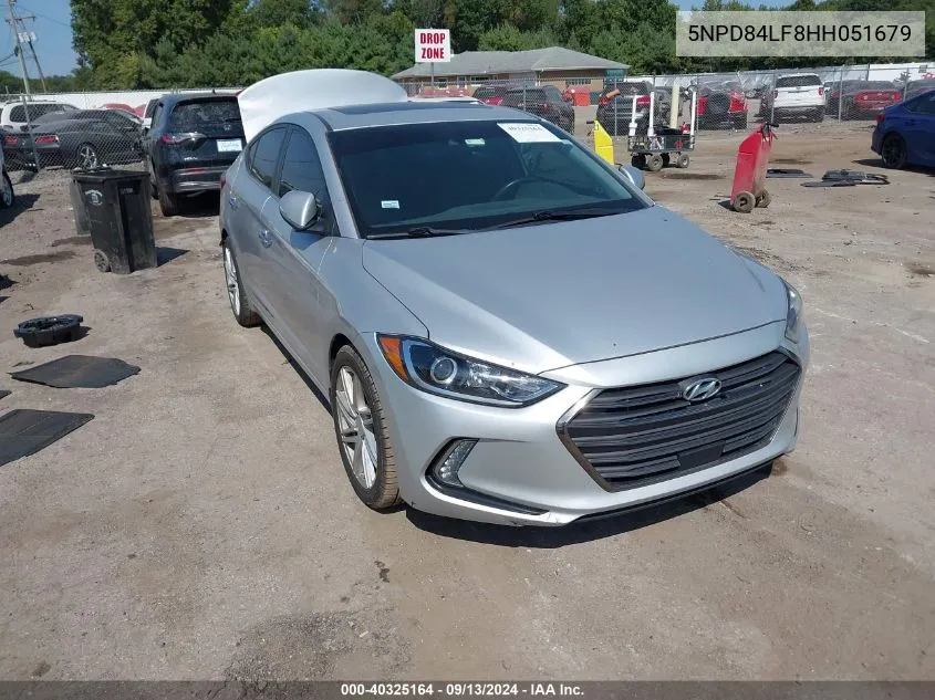 5NPD84LF8HH051679 2017 Hyundai Elantra Se/Value/Limited